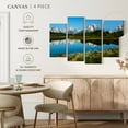 thumbnail image 5 of Elephant Stock Grand Teton Lake Reflections Wall Art - Horizontal Multi Panel Canvas - Living Room Wall Decor - Nature Multi Panel - Green And White Decor - 75" x 48", 5 of 8