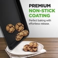 thumbnail image 2 of Fmxomd 1 Pack Rectangle Baking Pan Non-Stick Steel Cake Pans for Oven 12 x 7.5 Inch Cookie Sheet Tray for Lasagna Casserole Bread - Back-M Size, 2 of 9