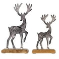 thumbnail image 3 of Northlight Reindeer and Calf Metal Christmas Figures - 10.5" - Silver - Set of 2, 3 of 5