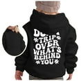 thumbnail image 1 of FAOWME Sweat à Capuche pour Filles Manches Longues Chandail en Molleton Graphique Mignon Noir 7-8 Ans, 1 of 5