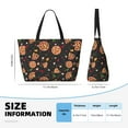 thumbnail image 4 of Daiia Pizzas Mushrooms Beach Travel Bag - Water-Resistant Beach Bag, Lightweight Tote with 7 Pockets for Women and Men - Gym,Pool,Camping,Reusable Grocery Bag, 4 of 7