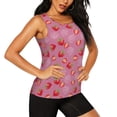 thumbnail image 2 of Easygdp Cute Strawberry Women's Workout Tank Top, Running Top, Hiking Shirt, Quick-Dry for Running, Yoga, Hiking - Large, 2 of 9