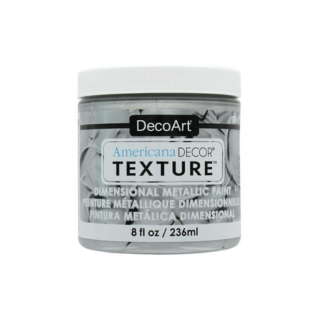 UPC: 0766218109750 | Americana Decor Texture Metallics 8oz-Silver