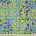 thumbnail image 2 of Ambesonne Leopard Fabric by the Yard Microfiber, Animal Print Ornament Art, 5 Yards, Yellow Green and Blue Violet, 2 of 2