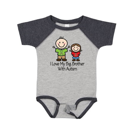 

Inktastic I Love My Brother with Autism Gift Baby Girl Bodysuit