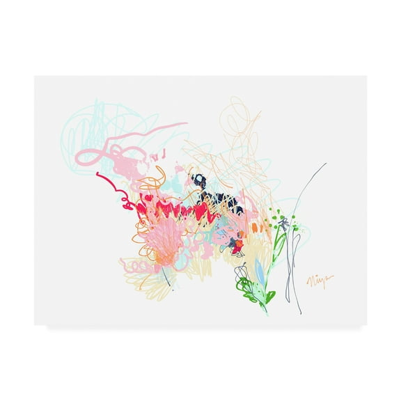 Trademark Fine Art 'Delicate Florals' Canvas Art by Niya Christin