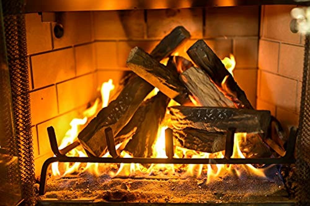 Barton 10 Piece Fireplace Logs Ceramic Logs Wood Fire Place Log Gas