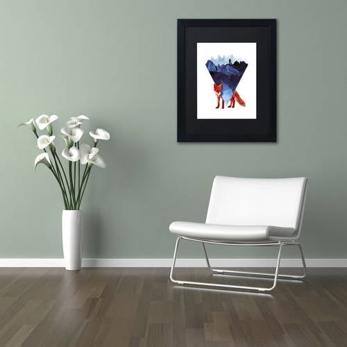 Trademark Fine Art 'Risky Road' Canvas Art by Robert Farkas, Black Matte, Black Frame
