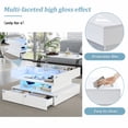 thumbnail image 4 of Table basse relevable Noble House avec éclairage DEL brillant, blanche, 4 of 9