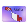 thumbnail image 1 of Alfombra de baño antideslizante supersuave con diseño de mapa de la bandera de Malta para baño, cocina, dormitorio, hogar, 15,75 x 23,62 pulgadas, 1 of 6
