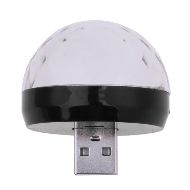 Bola de luz LED portátil USB para discoteca, decoración de fiestas, DJ, escenario y bar. Negro