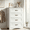 4 Drawers-White-Mental, variant on Asofer 36"H 4-Drawer Dresser with Modern Metal Handles – Stylish Dresser for Bedroom, Living Room,Hallway,White