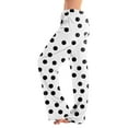 thumbnail image 2 of Swuxness Women Casual Pajamas Pants, Womens Fall Long Pants, Women's Print Elastic Waist Comfortable Sleep Pajama Pants with Drawstring and Pockets White, S, 2 of 5