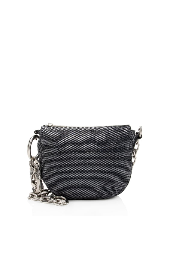 Pre-Owned Burberry Suede Crystal Knight Mini Shoulder Bag
