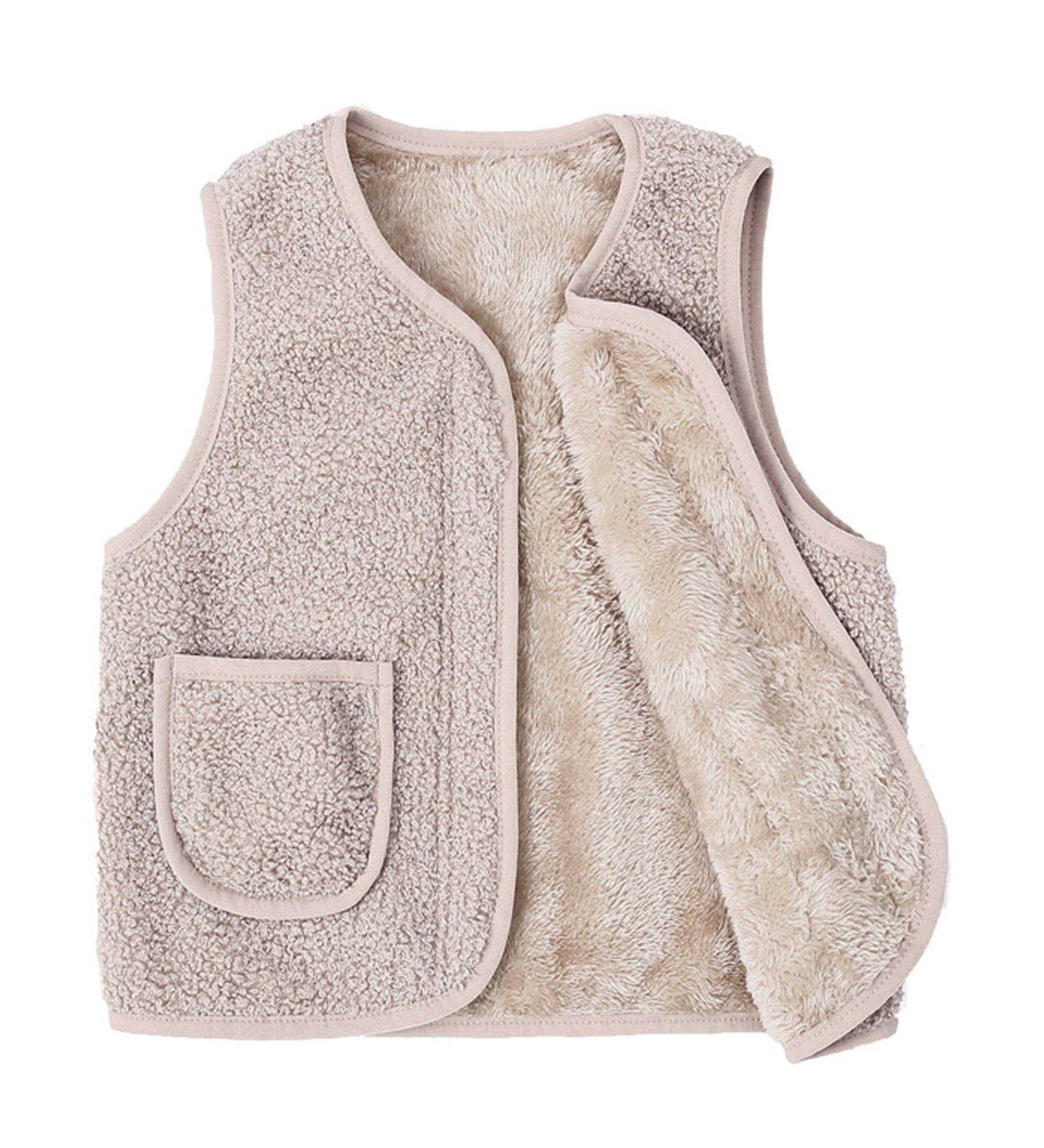 Aolyty Toddler Boy Fleece Vest Boys Sleeveless Jacket Outwear 2T