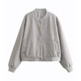 thumbnail image 5 of Womens Cropped Jacket Button Down Long Sleeve Winter Casual Coats Outerwear Women Autumn Winter Cropped, 5 of 5