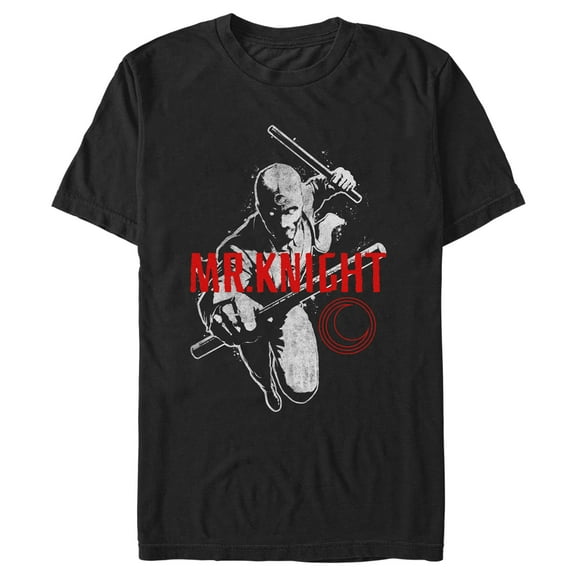 Men's Marvel: Moon Knight Retro Mr. Knight Portrait Graphic Tee Black X Large
