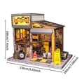 thumbnail image 4 of Music Park Book Nook Kit - 3D Wooden Puzzle with LED Lights, DIY Classic Motorcycle Workshop Miniature Dollhouse, Unique Birthday & Christmas Gift for Adults & Bike Enthusiasts, 4 of 6