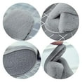 thumbnail image 4 of Pantuflas para mujer, punta abierta, peludas, esponjosas, para casa, acogedoras, de espuma viscoelástica, antideslizantes, de felpa, cruzadas, peludas, para interior y exterior Adepaton 2034321-3, 4 of 9
