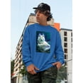thumbnail image 2 of Luminous Wolf Sweatshirt Men -Anthony Chirstou Designs, Male Small, 2 of 4