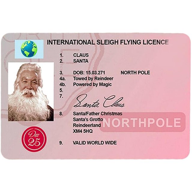 Santa’S Flying License, Novelty Christmas Tree Decorations, ,Children’S Gifts(Style 4)