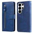 thumbnail image 1 of Wallet Case for Samsung Galaxy S26 Ultra with Zipper Pocket & Card Slots – Stand Function Blue, 1 of 5