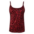 thumbnail image 3 of Pompotops Mode Femmes Décontracté Imprimé Bretelles Col Rond Slim Sans Manches Sexy Camis Léopard, 3 of 4