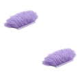 thumbnail image 3 of Bewildely Adorno de cinta con flecos de plumas de avestruz teñidas de 1 yarda, color morado claro violeta claro 2Conjunto, 3 of 6