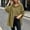 Yellow, variant on Women's Plus Size Hooded Open Front Cardigan Long Sleeve Loose Fit Casual Tunic Top Oversized Drawstring Sweatshirt Jacket Yellow