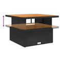 thumbnail image 3 of vidaXL 2 Piece Garden Dining Set with Cushions Black Poly Rattan, 3 of 5