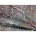 thumbnail image 5 of oneOone Rayon Dusty Gray Fabric Abstract Line Drawing Floral Sewing Material Print Fabric By The Yard 56 Inch Wide, 5 of 5