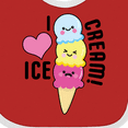 thumbnail image 4 of Inktastic I Love Ice Cream with Cute Ice Cream Cone Boys or Girls Baby Bib, 4 of 4