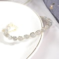 thumbnail image 4 of Pulsera elegante de moda con cuentas para mujer, regalo de cumpleaños y Navidad gris, 4 of 6