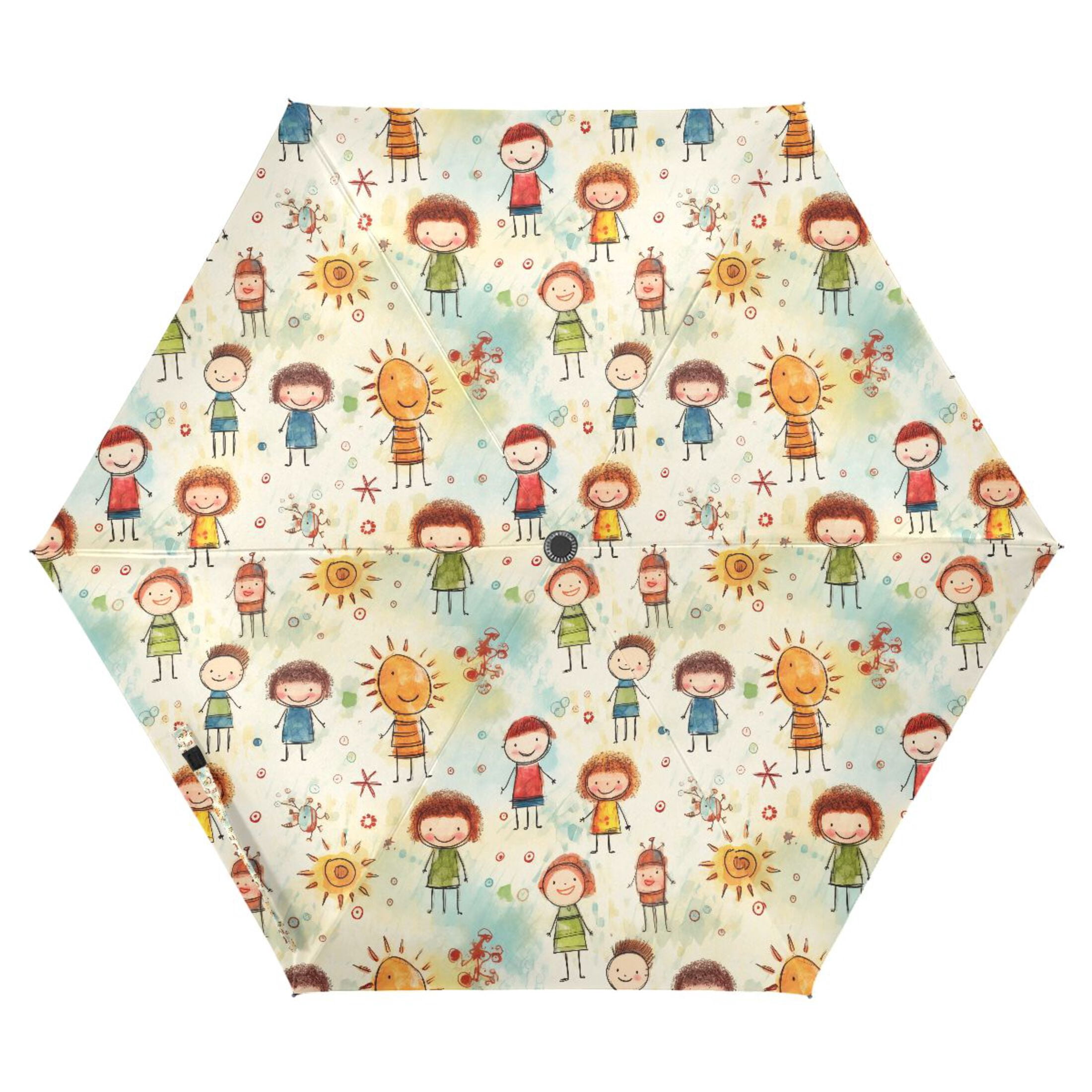Sun and Kids Compact Sun Umbrella Windproof Travel Umbrellas for Rain Strong Portable UV Protection