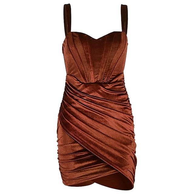 Vestido sexy sin mangas sin espalda para mujer Vestido elegante plisado elegante Mini Club Party Adepaton BST3007316-3