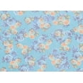 thumbnail image 2 of Zelouf Floral Print On Mjc  , Sewing, DIY, Crafts Fabric by the Yard, Turq/royal, 5 Yard, 2 of 2