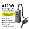 thumbnail image 4 of 120W USB Type C Car Charger Quick Charging Mobile Phone PD QC 3.0 USB Car Phone Charger ,Multi-Device Charger, 4 of 7