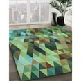 thumbnail image 2 of Ahgly Company Indoor Round Patterned DarkOliveGreen Area Rugs, 8' Round, 2 of 6