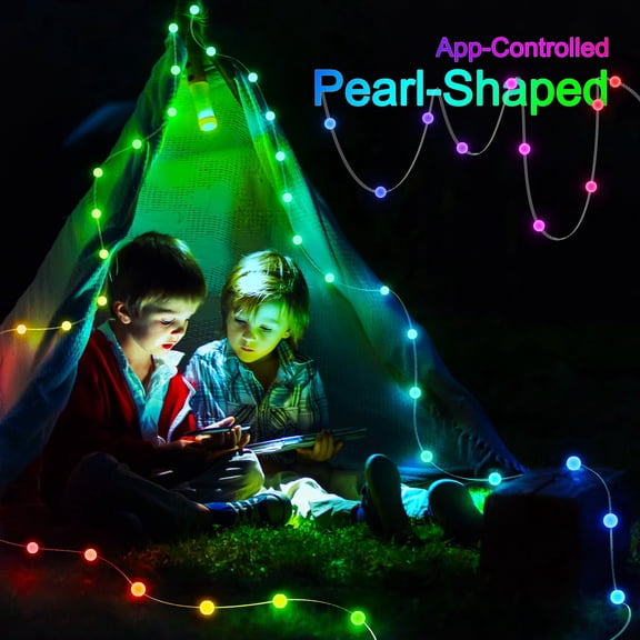LusLog-pro Smart RGB Pearl String Lights for Bedroom Decor