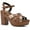 Dark Tan/Old Gold/Smooth, variant on White Mountain Womens Achiever Faux Leather Strappy Heels