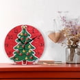 thumbnail image 5 of Christmas Tree Pattern with Star Lights Round Wall Clock Silent Analog Battery Operated Gold Pointer Home Decor 9.84" Diameter, 5 of 11