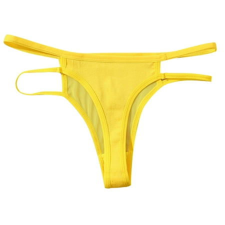 Bigersell Plus Size Panties for Women Clearance High Waisted Underwear Women Bikini Panty Style P-37 Spandex Shaping Panties Lace Thongs Ladies Briefs High Waist Women s Bikini Panties Yellow M
