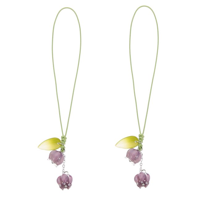 2pcs Cell Phone Straps Flower Key Chain Ornament Phone Lanyard Decor for Women