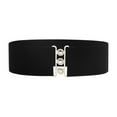 thumbnail image 3 of Milageto Wide Elastic Belt Cinch Female Simple Decoration Dress Belt for Women Ladies Black, 3 of 8
