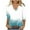 White#3, variant on Utoimkio Women's V Neck 3/4 Sleeve Tops Casual Floral Print T Shirts Basic Blouse Tees Loose Fit Lightweight Tunic Shirts