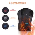 thumbnail image 3 of Heating Vest USB Charging Heating Vest Intelligent Electric Heating Vest Heating Clothes Submersible Black M, 3 of 7