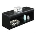 thumbnail image 2 of Convenience Concepts Designs4Comfort Broadmoor Ottoman in Black Faux Leather, 2 of 3