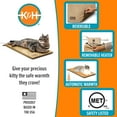 thumbnail image 4 of K&H Pet Products Thermo-Kitty Mat Heated Cat Bed Mocha/Tan 12.5 x 25 inches, 4 of 13
