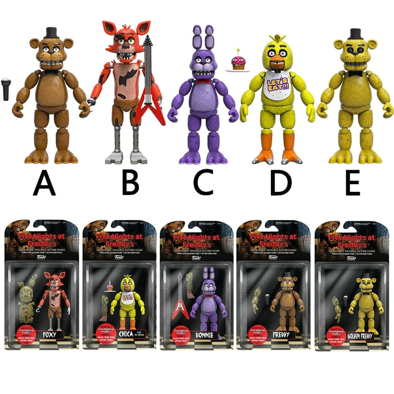 FNAF Figures Toys, Inspired by The Game Five Night Figures, Fun Action  Simulator with Movable Joints Toys 