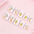 thumbnail image 5 of Yoyauz 24 Pieces Of Yellow Pressed Nails, Complete Set Of Short Square Spring And Summer Fake Nails With Hand-Painted Lemon Coconut Tree Pattern, Reusable For Women To Stick On Nails, 5 of 9